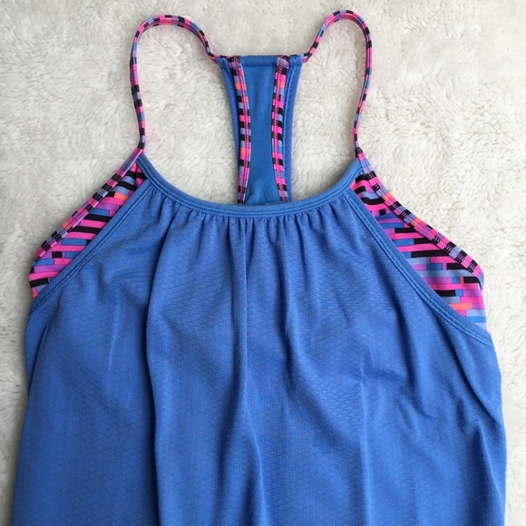 Ivivva by Lululemon Blue Pink Tank Top Size 14 - Picture 2 of 7